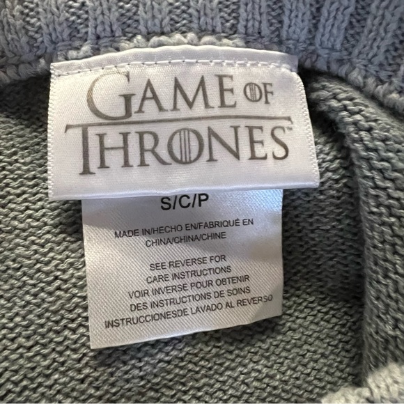 Game of Thrones Winter Is Here Fair Isle Graphic Sweater SZ S - Picture 8 of 11